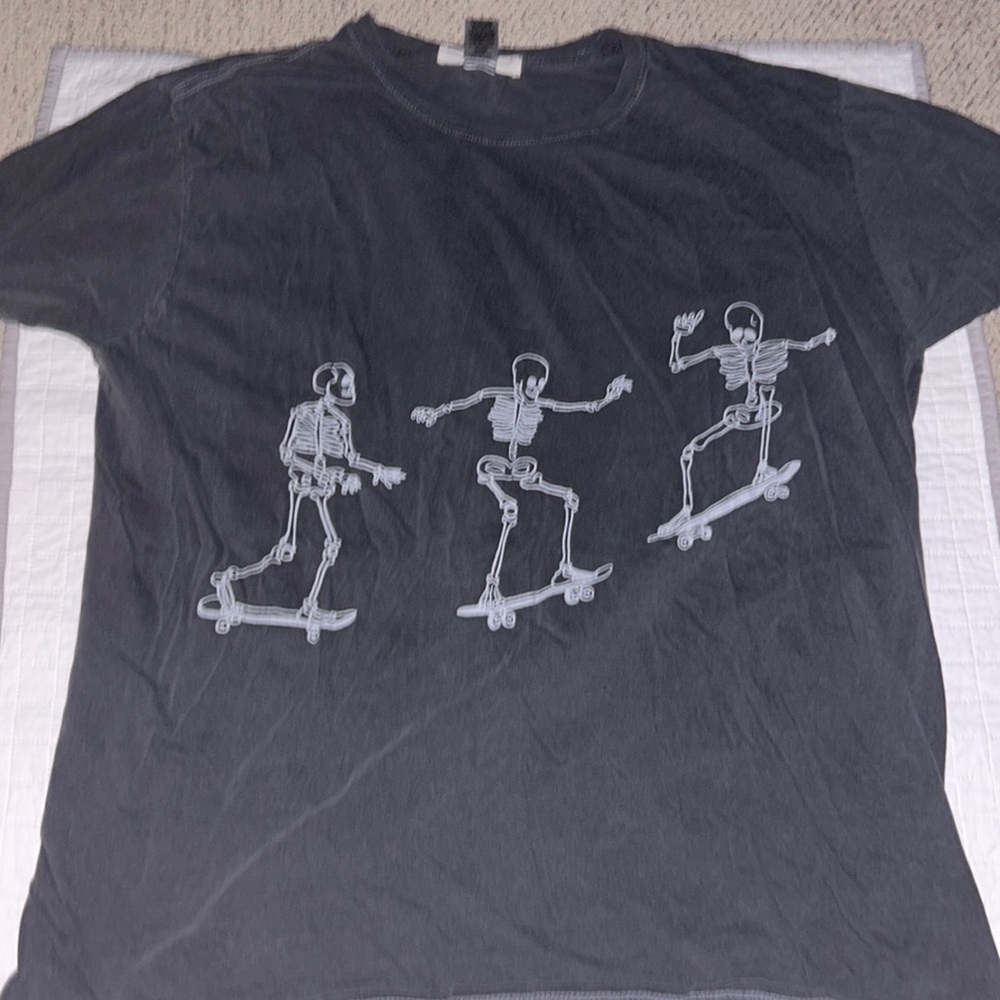 Urban outfitters skeleton gray shirt